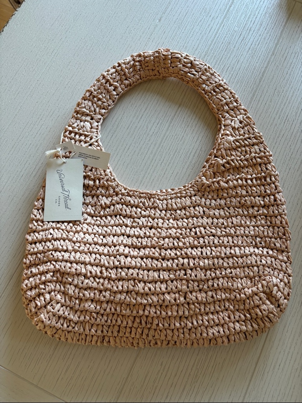 Universal Threads Straw Raffia
Woven Shoulder Hobo Bag Purse Tote Beige new 🆕